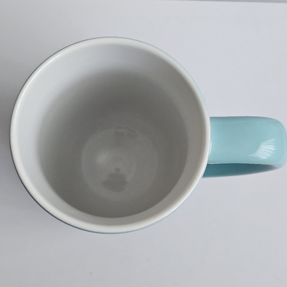 Sky Blue Mug With Cloud Pattern Design - Picture 6 of 8